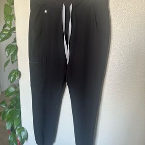 Figs Womens Black Zamora Jogger Scrub Pants